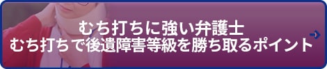 むち打ちに強い弁護士
むち打ちで後遺障害等級を勝ち取るポイント